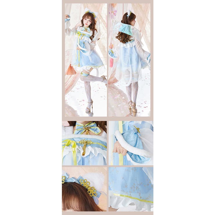 ロマンティックホワイトスネイクドレスMalymoon/マリームーン ロマンティックホワイトスネイクドレス[品番：MYMT0000817