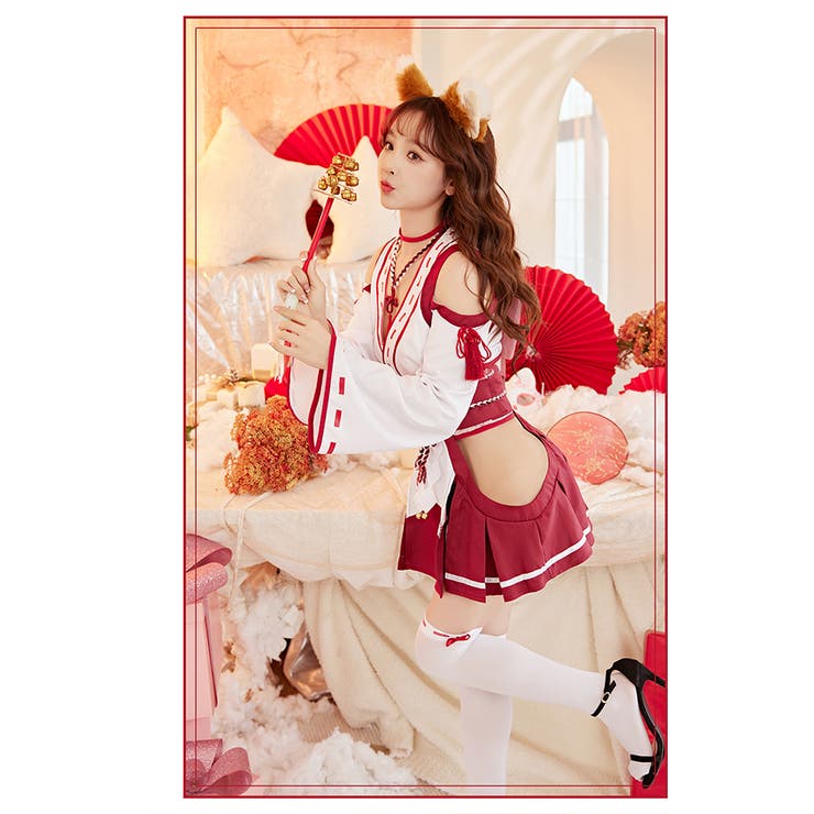 姫宮まほれコラボ】セクシー巫女《ハロウィンコスプレ8点セット