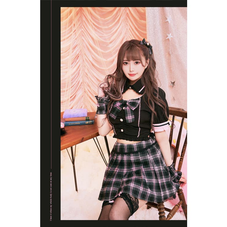 舞々悪魔×Malymoon】小悪魔ピンクチェック制服[品番