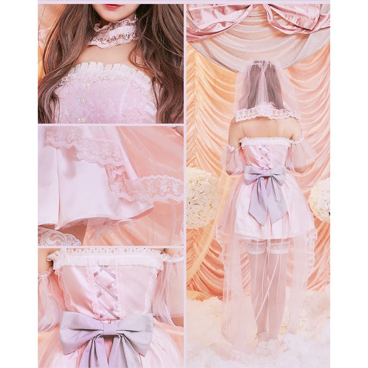 【舞々悪魔×Malymoon】ベビーピンクブライド《ハロウィンコスプレ11点セッ… | Malymoon  | 詳細画像7 