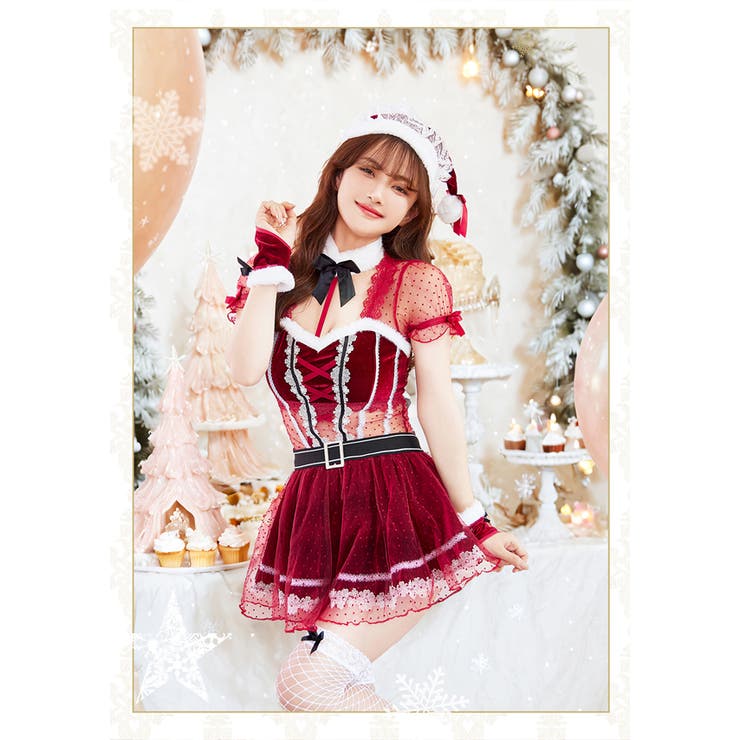ドットシアーレースサンタ[品番：MYMT0000583]｜Malymoon （マリームーン  ）のレディースファッション通販｜SHOPLIST（ショップリスト）