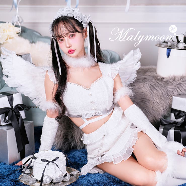 中村里砂着用】シュガーホワイトエンジェル《ハロウィンコスプレ9点