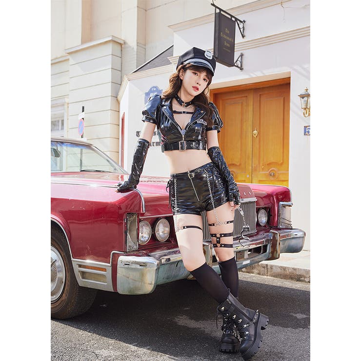 送料無料 内祝い パンキッシュレザーポリス[品番：MYMT0000705]｜Malymoon コスプレ衣装