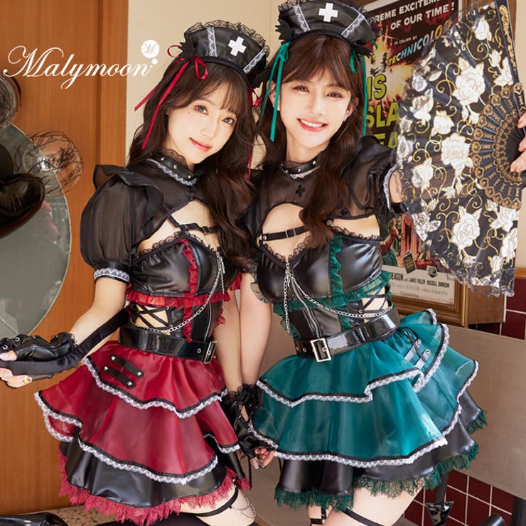 【T-ポイント5倍】 ホーンテッドブラックレザーナース[品番：MYMT0000706 コスプレ衣装