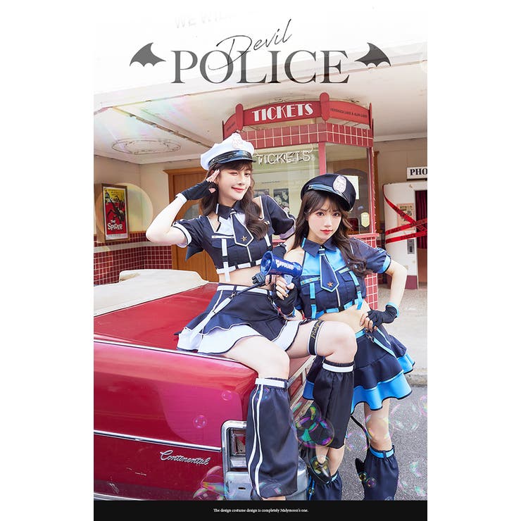 バイカラーラインデビルポリス[品番：MYMT0000697]｜Malymoon （マリームーン  ）のレディースファッション通販｜SHOPLIST（ショップリスト）