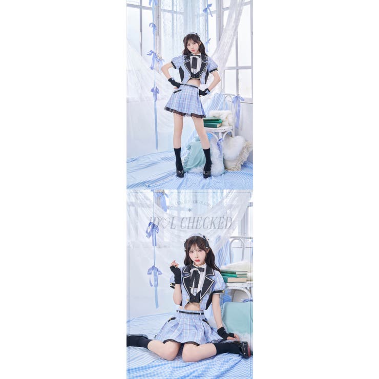 即日発送】チェックデビル制服コスチューム《ハロウィンコスプレ
