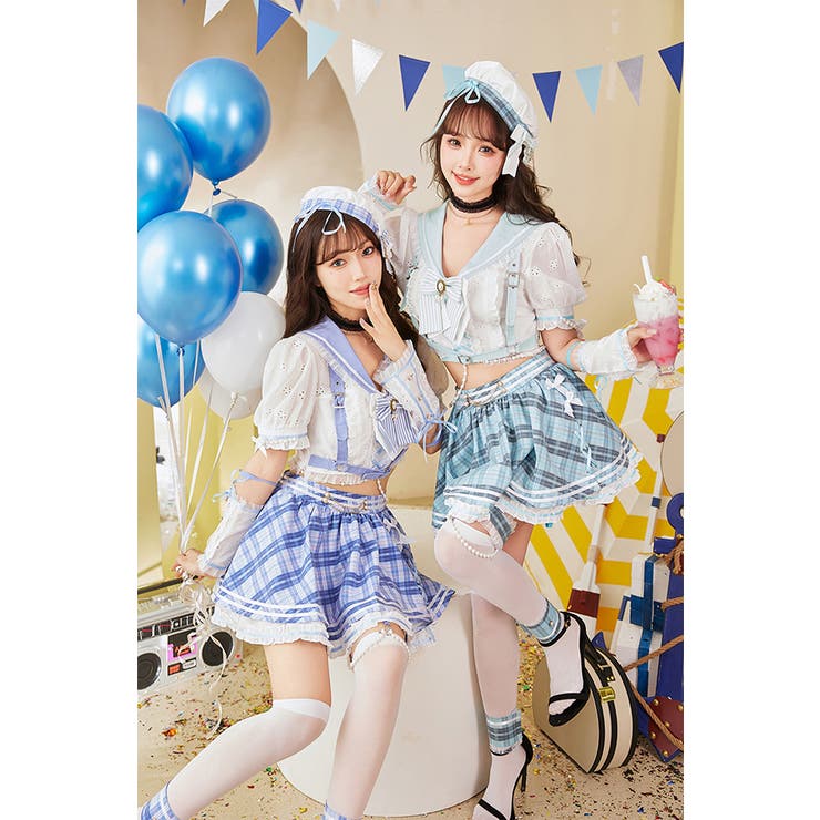 【超歓迎】 サマーチェックハーネスマリン[品番：MYMT0000651]｜Malymoon コスプレ衣装
