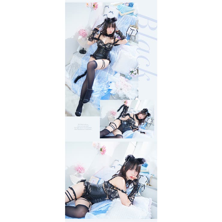 ラグジュアリーレザーキャッツボディスーツ[品番：MYMT0000669