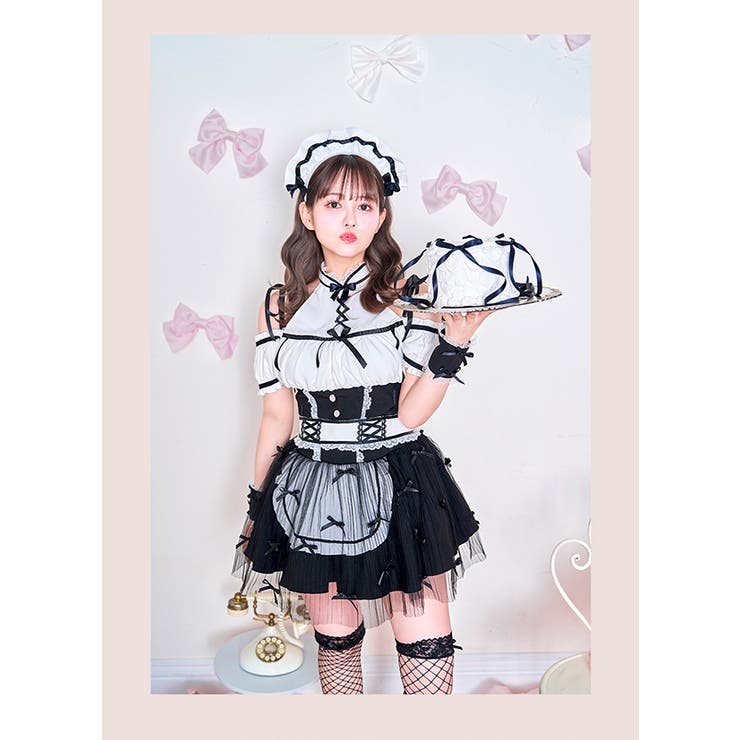 半額以下で買えるクーポン特集 リボンブーケメイド[品番：MYMT0000678]｜Malymoon （マリー コスプレ衣装