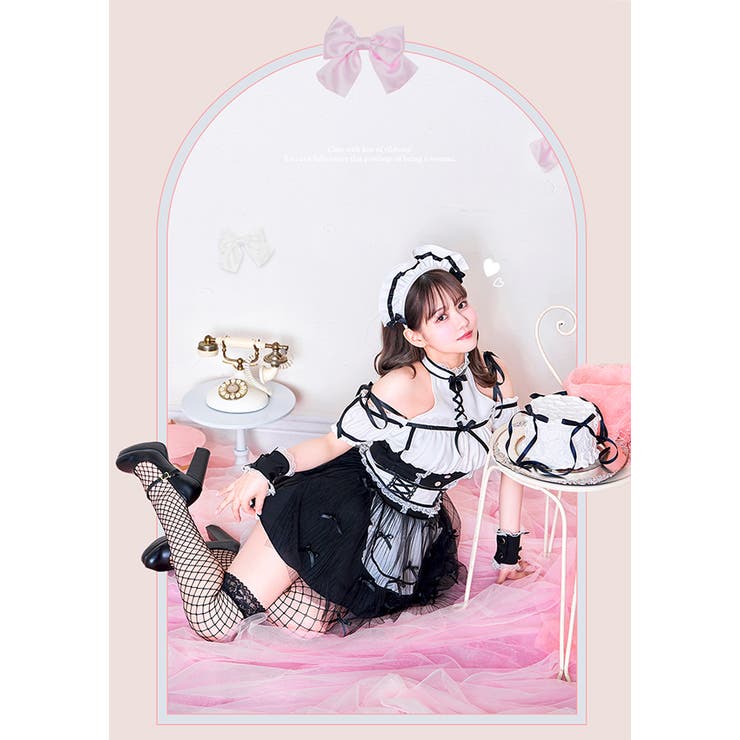 リボンブーケメイド《オリジナルコスプレ4点セット》【Malymoon