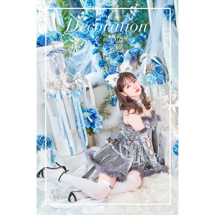 デコレーションファーキャットドレス | Malymoon  | 詳細画像7 