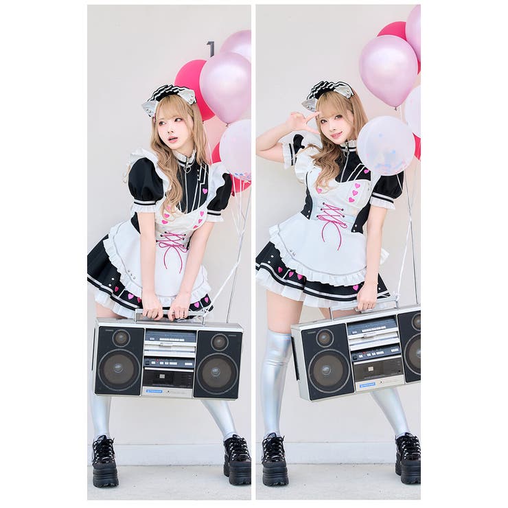 スパークハートサイバーメイド《ハロウィンコスプレ7点セット