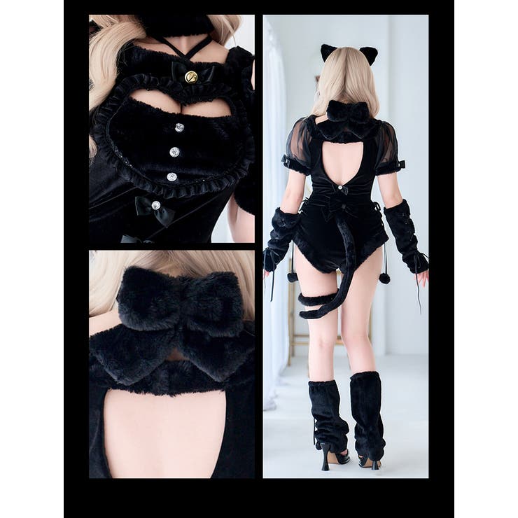 ベルベットキャットレオタード[品番：MYMT0001004]｜Malymoon （マリー