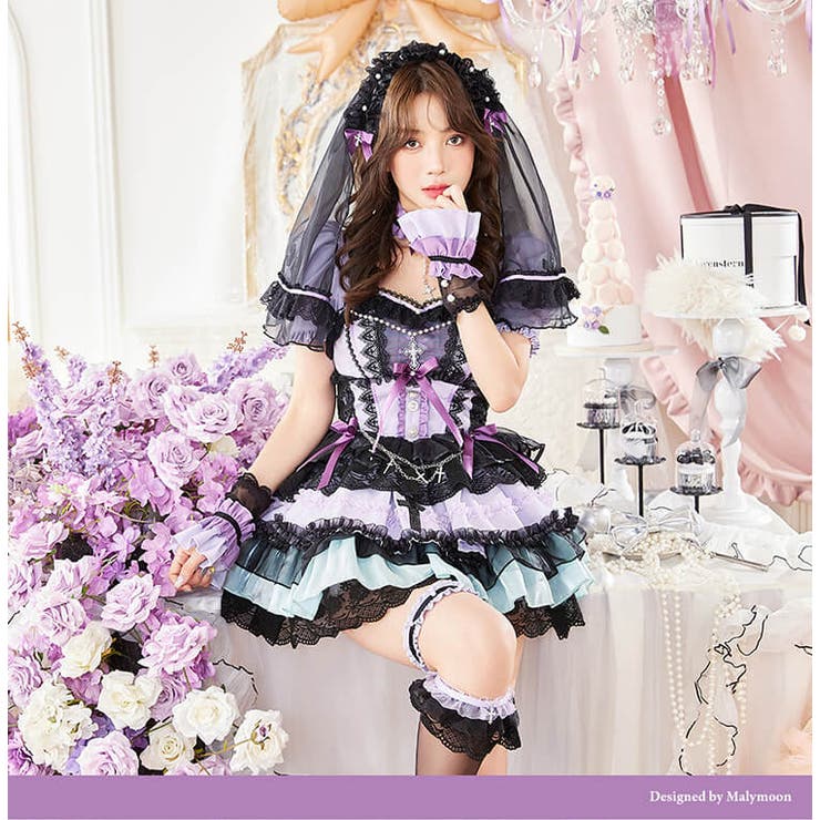 クロスフリルダークシスター[品番：MYMT0001028]｜Malymoon （マリー