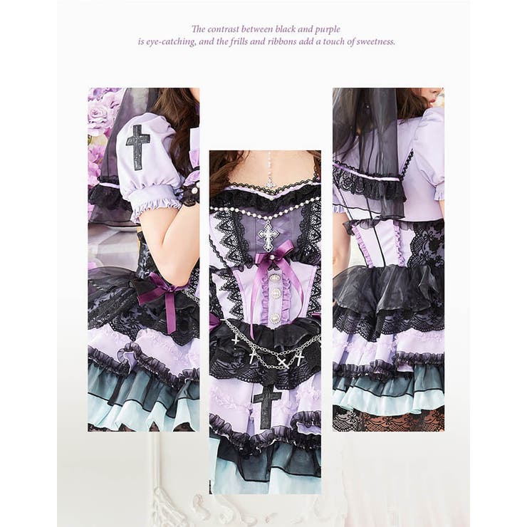 クロスフリルダークシスター《オリジナルコスプレ7点セット》【Malymoon マ… | Malymoon  | 詳細画像5 
