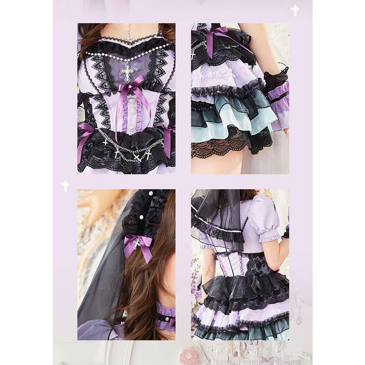 クロスフリルダークシスター《オリジナルコスプレ7点セット》【Malymoon マ… | Malymoon  | 詳細画像9 