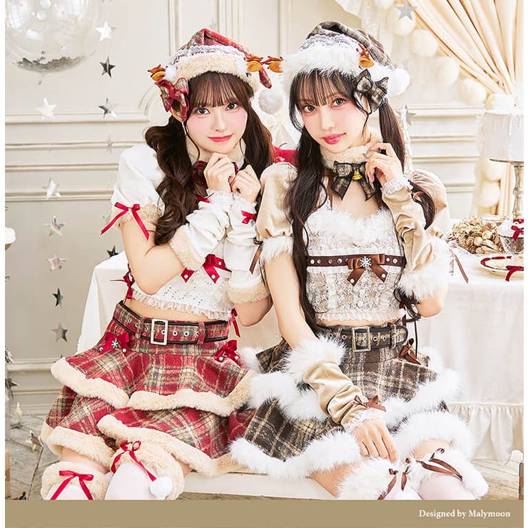 フレンチチェックノエルトナカイ[品番：MYMT0001092]｜Malymoon