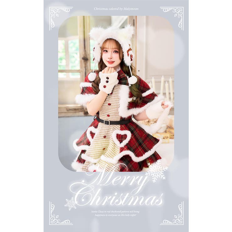 ノエルクラシック千鳥キャットサンタ[品番：MYMT0001118]｜Malymoon