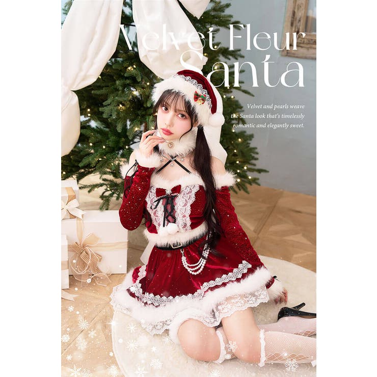 クリスタルスノークロスネックサンタ Malymoon マリームーン クリスタルスノークロスネックサンタ[品番：MYMT0001112]｜Malymoon