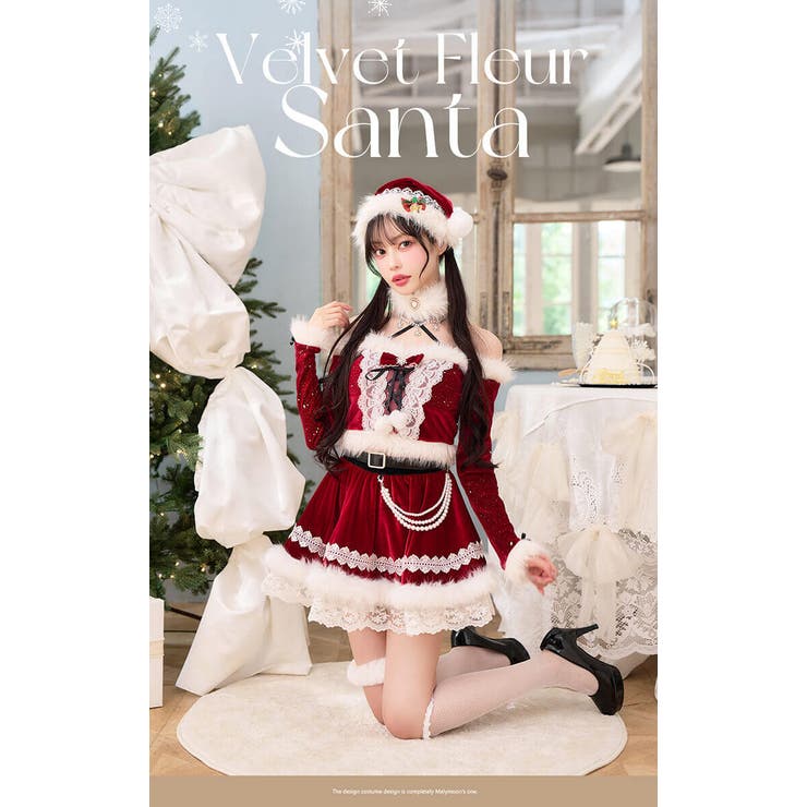 クリスタルスノークロスネックサンタ Malymoon マリームーン クリスタルスノークロスネックサンタ[品番：MYMT0001112]｜Malymoon