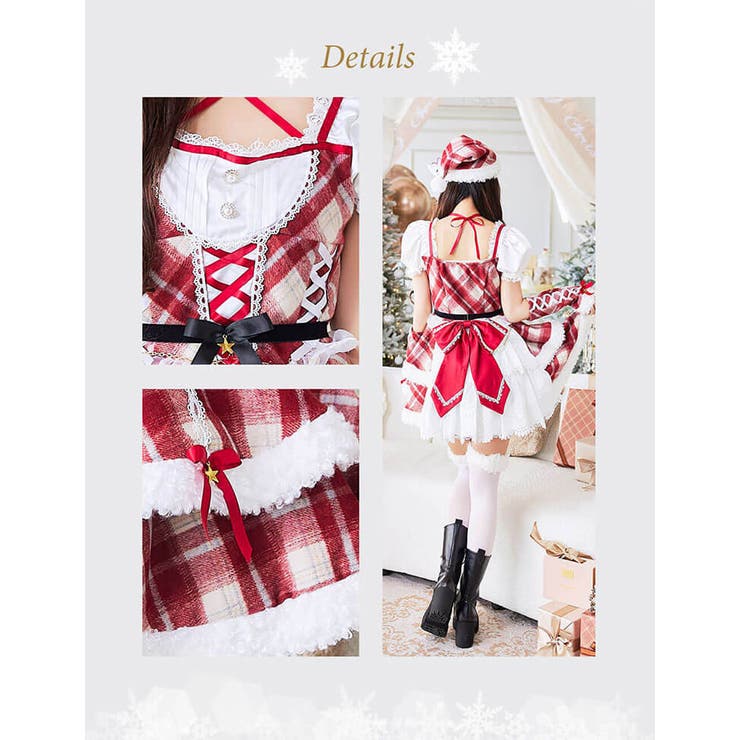 メロウチェックアイドルサンタ[品番：MYMT0001119]｜Malymoon （マリー