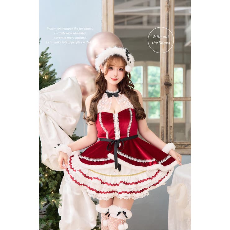 Malymoon マリームーン リボンショールエレガンス サンタ クリスマス リボンショールエレガンスサンタ[品番：MYMT0001074]｜Malymoon