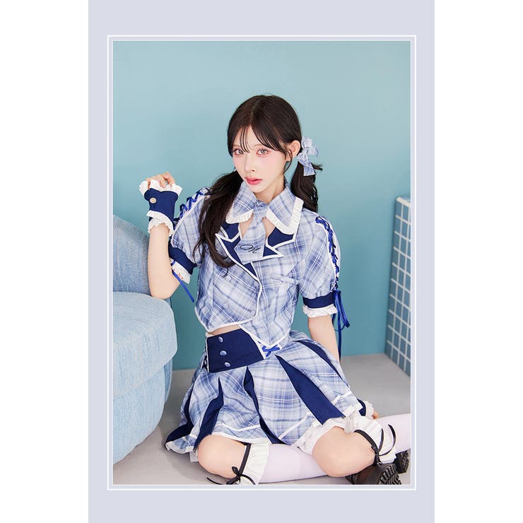 ブルー | キャンディチェックアイドルブレザー《ハロウィンコスプレ8点セット》【Malymo… | Malymoon 
