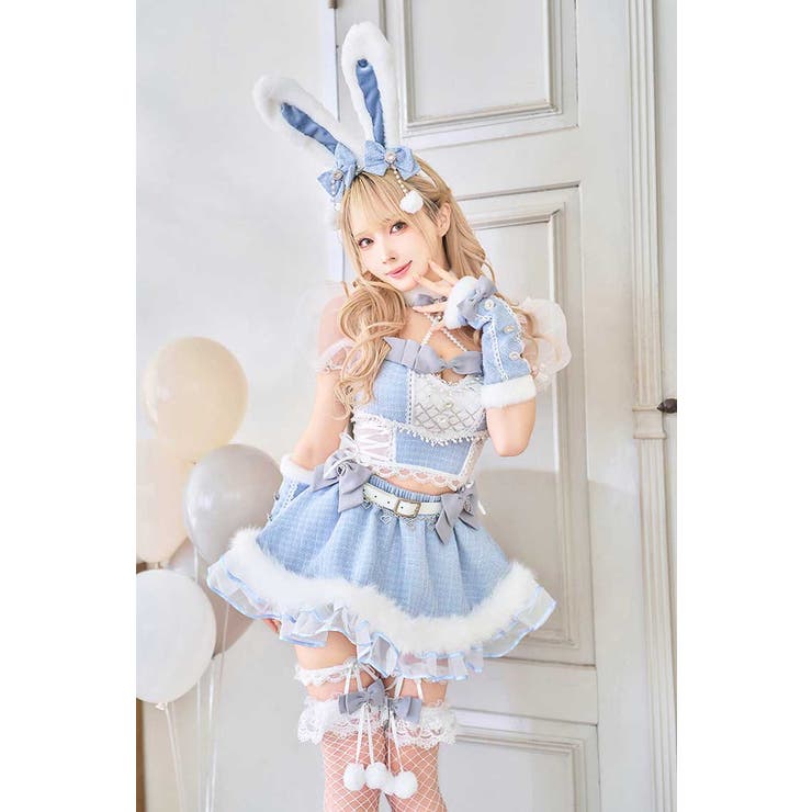 ライトブルー | ツイードバニーセットアップ《オリジナルコスプレ12点セット》【Malymoon … | Malymoon 