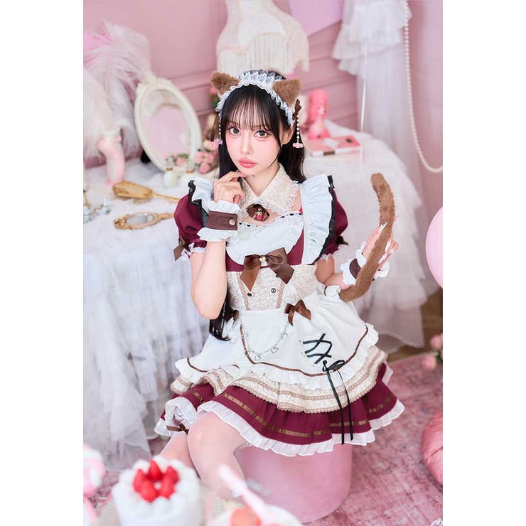 【中村里砂着用】クリームショコララテミャオメイド《バレンタインコスプレ11点セッ… | Malymoon  | 詳細画像4 