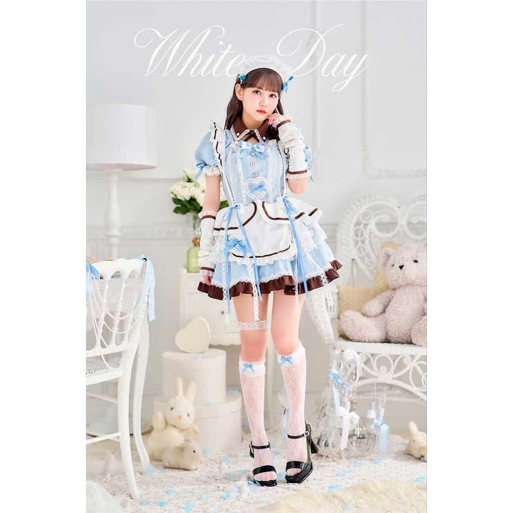ブルー | 【佐藤ノア着用】ブーケリボンジュエルブルーメイド《ホワイトデーコスプレ11点セッ… | Malymoon 