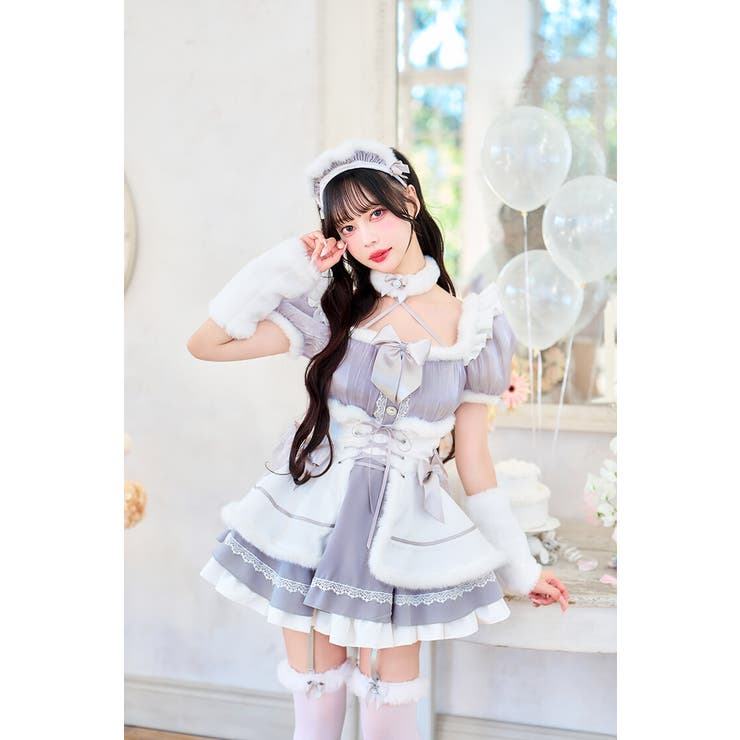 【中村里砂着用】パールグレーファーメイド《オリジナルコスプレ9点セット》【Mal… | Malymoon  | 詳細画像4 