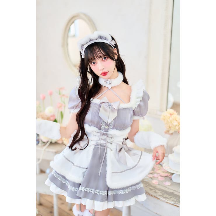 中村里砂着用】パールグレーファーメイド《オリジナルコスプレ9点