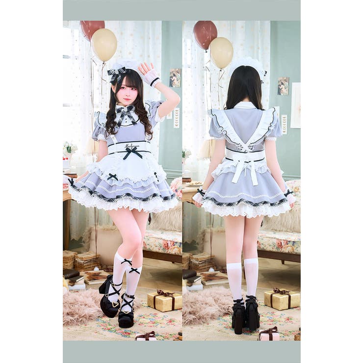 きゅるりんってしてみて着用】ミスティーフロストリボンメイド