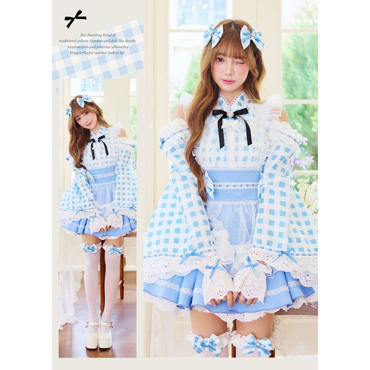 ミルキーツイン浴衣ドレス《オリジナルコスプレ8点セット》【Malymoon マリ… | Malymoon  | 詳細画像8 