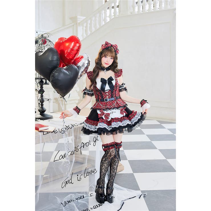 リボンチェックドーリーサキュバス 《ハロウィンコスプレ16点セット》【Malym… | Malymoon  | 詳細画像5 