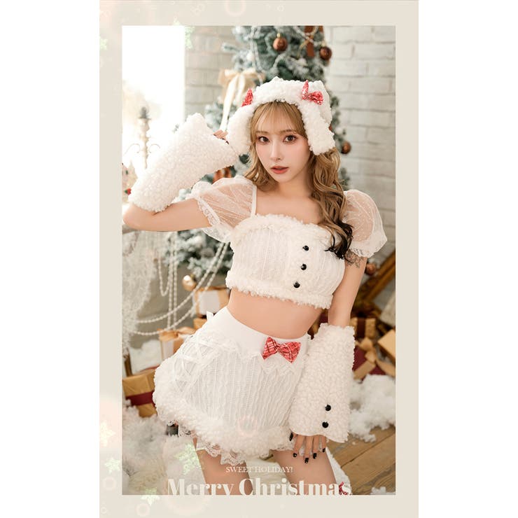 【マリームーン】スフレニット雪うさぎサンタ Malymoon マリームーン スフレニット雪うさぎサンタ
