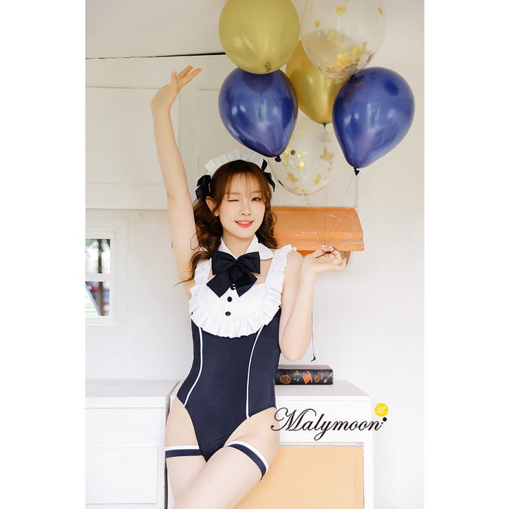 Malymoon メイド 水着 即日発送】コスプレメイド水着2カラー《コスチューム水着4点