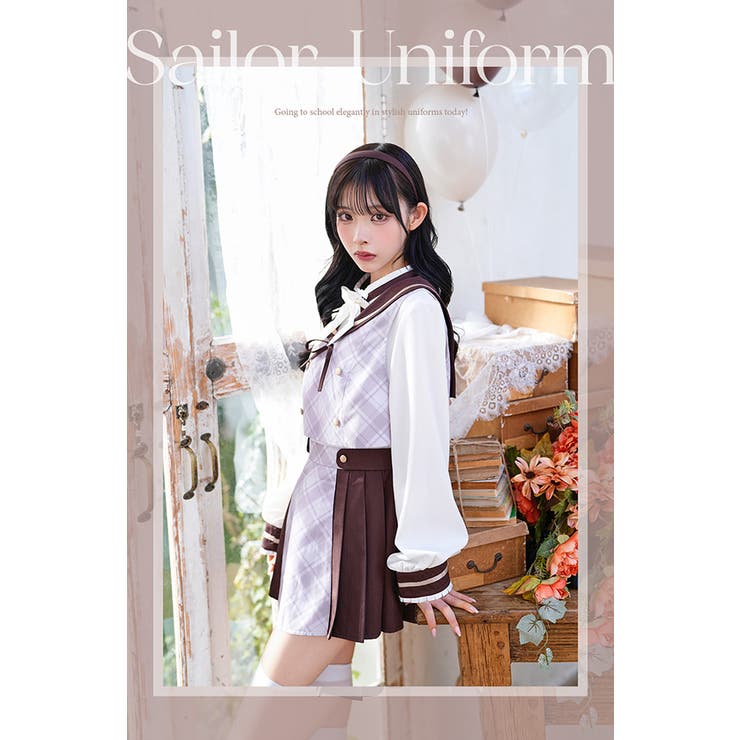 クラシカルダブルリボンセーラー[品番：MYMT0000620]｜Malymoon （マリームーン  ）のレディースファッション通販｜SHOPLIST（ショップリスト）