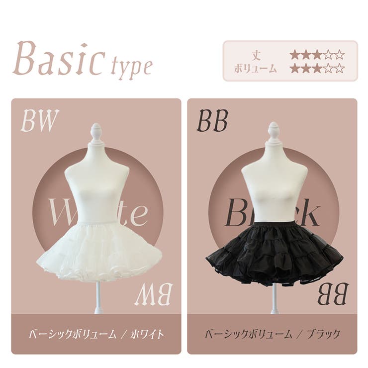 Basictype/ホワイト/AC25012 | アイドルシルエットパニエ《オリジナルコスプレ小物》【Malymoon マリームー… | Malymoon 