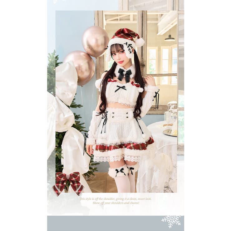 ミルクニットフレーズたれ耳サンタドレス セパレートタイプ マリームーン マリームーン ミルクニットフレーズたれ耳サンタドレス セパレート