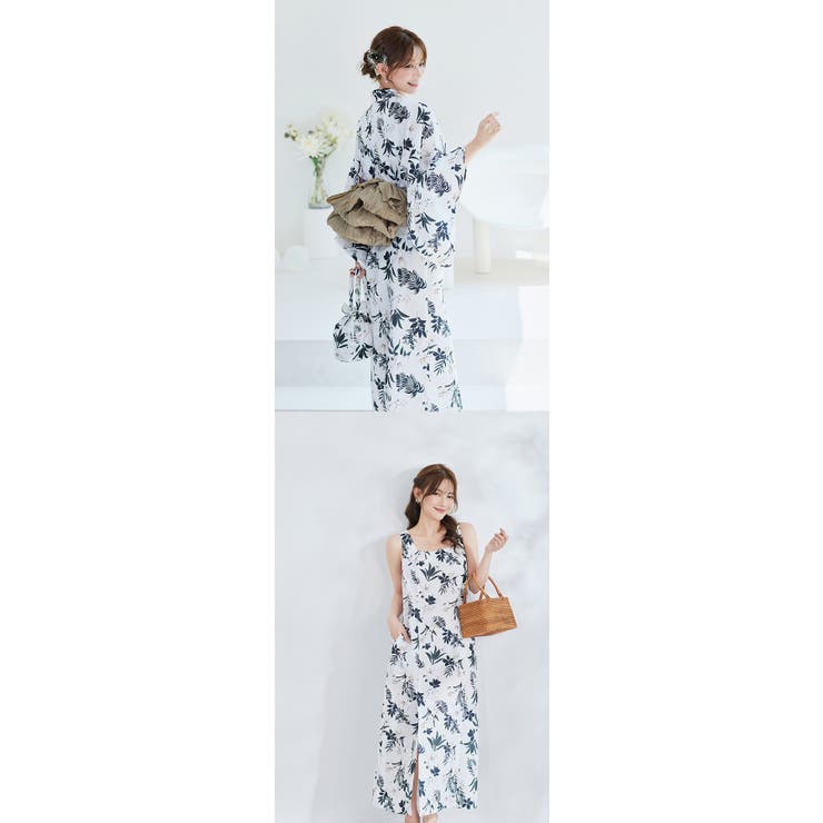 スタイリッシュモダン花柄2way浴衣《浴衣4点セット》【Malymoon マリー… | Malymoon  | 詳細画像10 