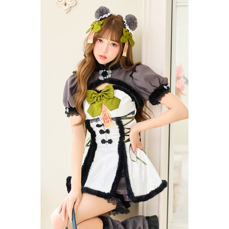 ホワイト×グレー | ダスティパンダチャイナ《ハロウィンコスプレ10点セット》【Malymoon マリ… | Malymoon 