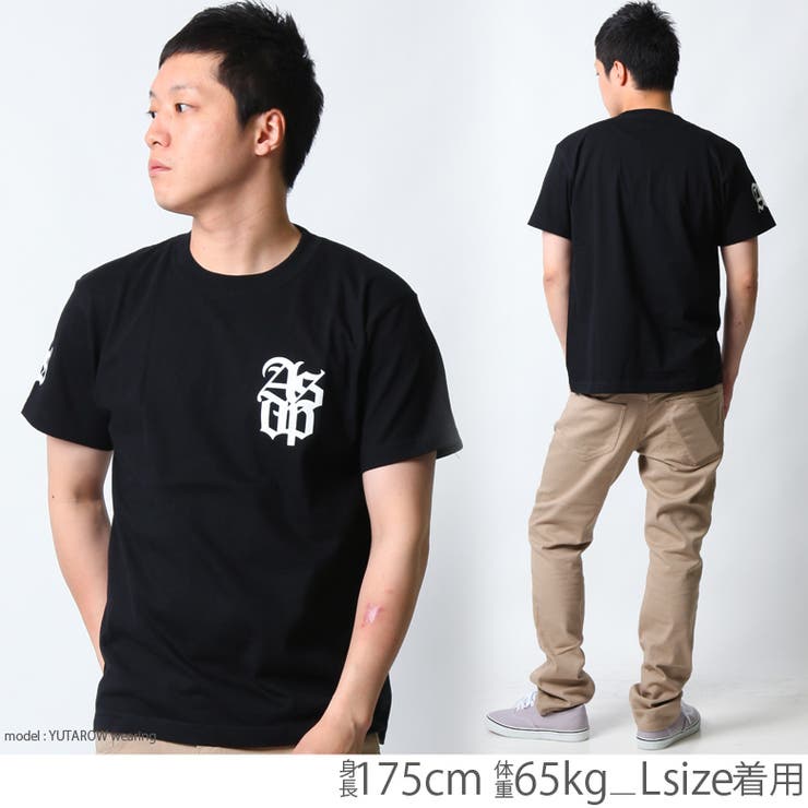 TシャツメンズアスナディスペックASNADISPECエンブレムバックプリント半袖TシャツプリントTシャツメンズカジュアルストリート系MLXLXXL/3045/ストリート系ファッション