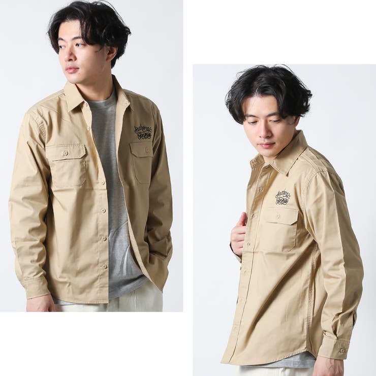 ワークシャツ 長袖 長袖シャツ[品番：QA000002515]｜Maqua-store