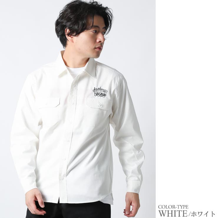 ワークシャツ 長袖 長袖シャツ[品番：QA000002515]｜Maqua-store