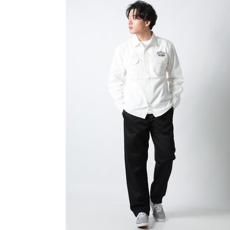 AtLast&Co ロングスリーブコットンワークシャツ size15 アット