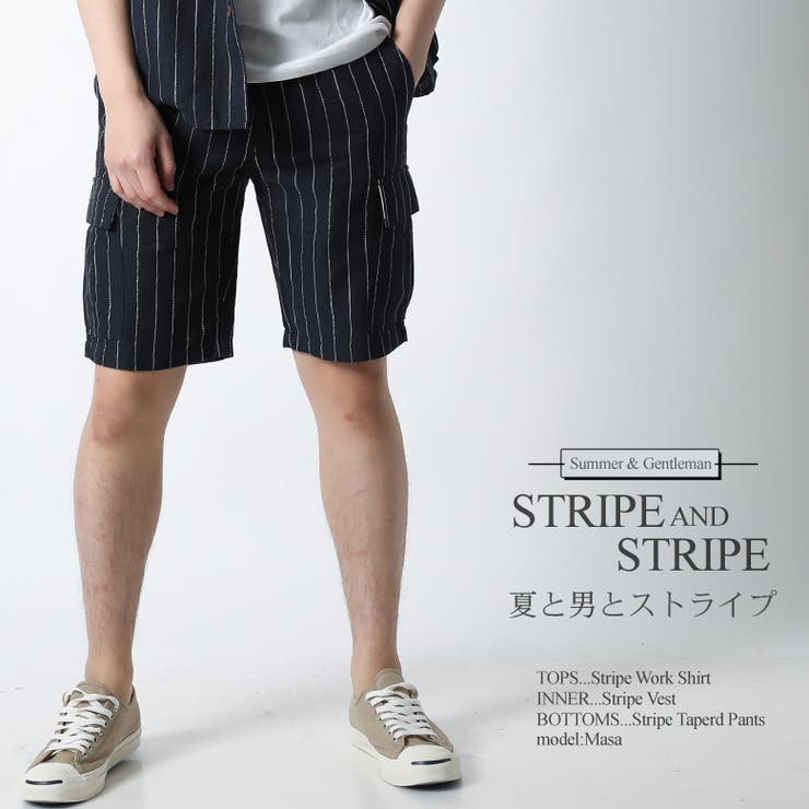 ストライプ セットアップ カシュクール ベスト ショート パンツ 31b6634eb2437d95df4b92a888b428