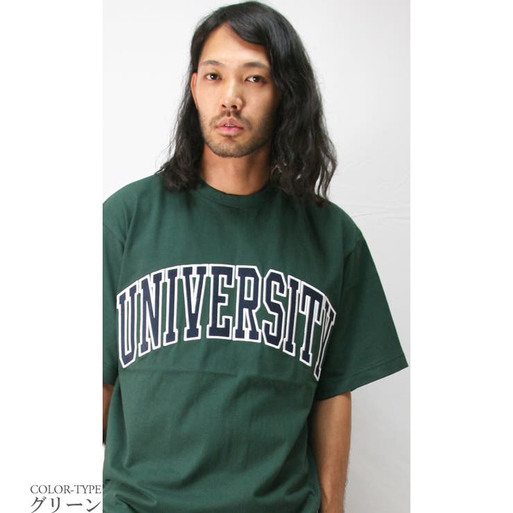 tシャツ 半袖 カレッジロゴ[品番：QA000002624]｜Maqua-store