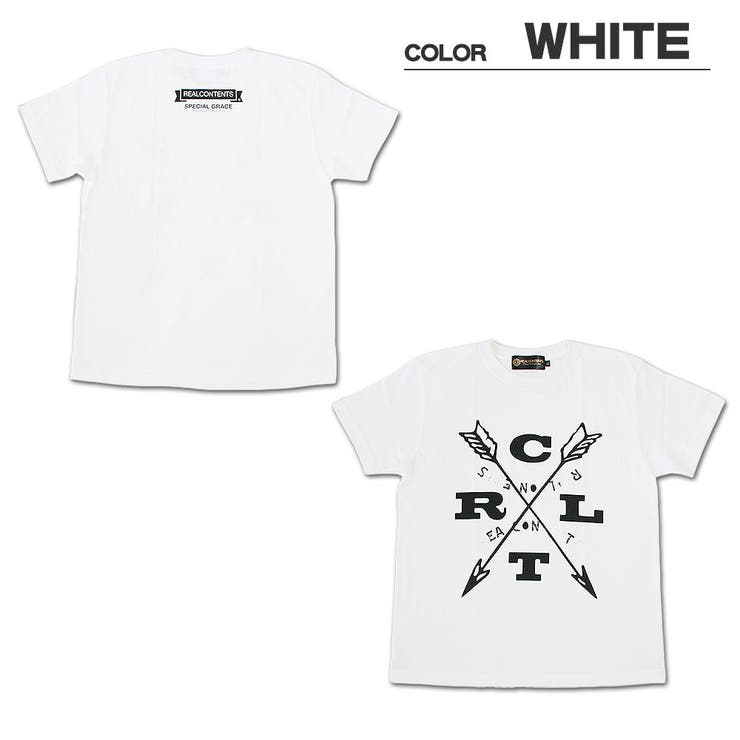 TシャツメンズリアルコンテンツREALCONTENTSエンブレムバックプリント半袖TシャツプリントTシャツメンズカジュアルストリート系MLXLXXL/3045/ストリート系ファッション