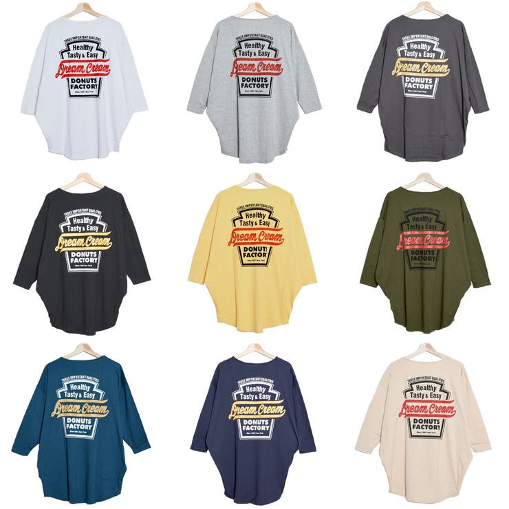 BIGTシャツバックプリントロゴ長袖Tシャツ♪ゆったりオーバー